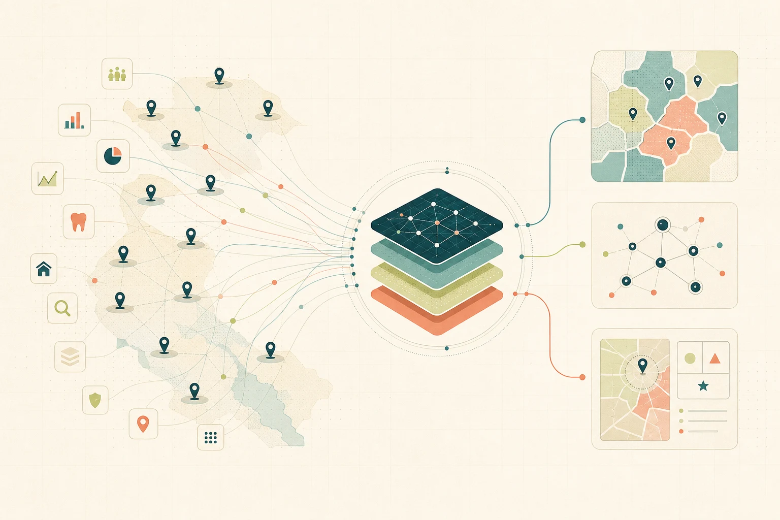 Dental market signals converging into a layered intelligence model and commercial territory views